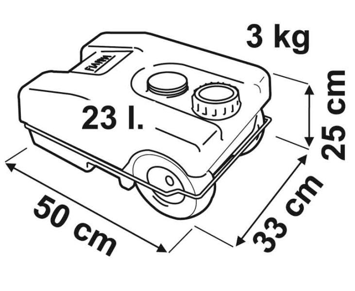 Réservoir FIAMMA Roll Tank 23L gris