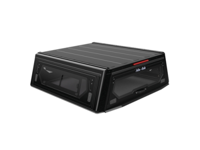 Hardtop ALU-CAB "Contour Next Generation" para Ford Ranger T6 doble cabina de 2012 a 2022 - aluminio negro con ventanas laterales