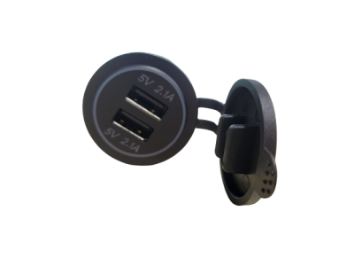 Double USB 2.1Ah socket with cover