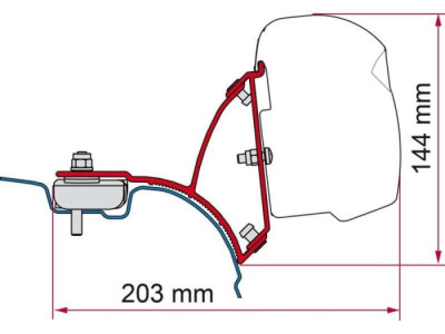 Adaptador FIAMMA F43 Van VW T5 / T6 Multivan Transporter