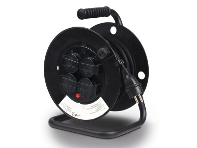 Cable reel with 4 sockets, 25 m