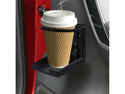 Schwarzer Kunststoff-Getränkehalter