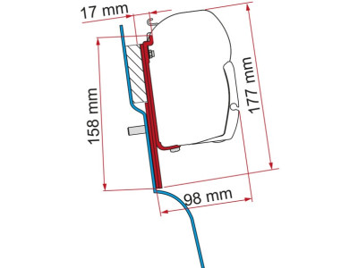 FIAMMA F45 Ford Custom Nugget Plus Adapter (HIGH ROOF)