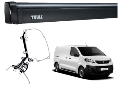 Awning THULE 4200 Black Anthracite 2,60m + Adapter, PSA  with pop-up roof