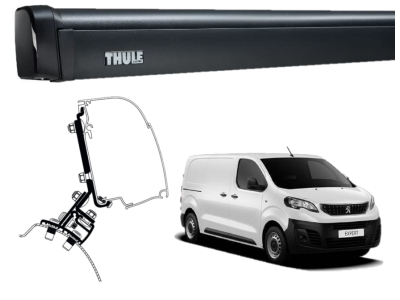 Store THULE 4200 Noir Anthracite 2,6m PSA avec toit relevable