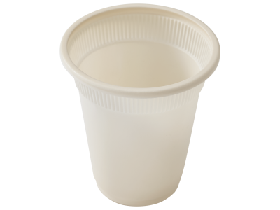 Set of 20 white biodegradable disposable cups 240ml