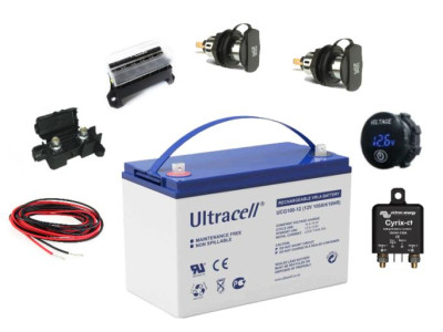 Second battery installation kit 100Ah with Victron automatic relay