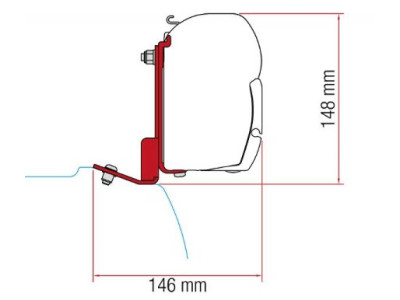 FIAMMA F45 Ford Custom Adapter