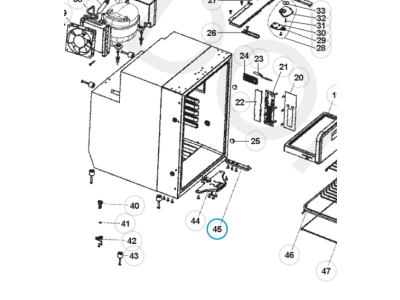 Replacement lower hinge for DOMETIC CRX/CRP refrigerator door