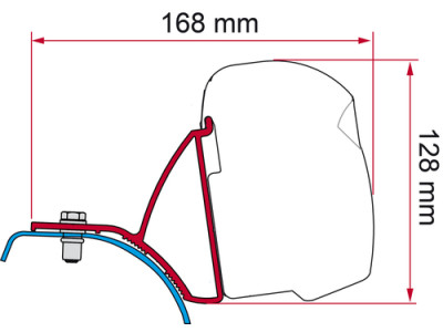 Adaptateur FIAMMA F45s / F43van pour Trafic / Vivaro / Primastar L1 / L2 < 2015