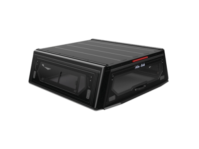 Hardtop ALU-CAB "Contour Next Generation" para Nissan Navara doble cabina a partir de 2015 - aluminio negro con ventanas laterales