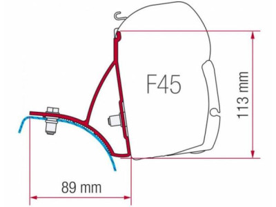 FIAMMA F45 Trafic/Vivaro/Primastar adapter X83