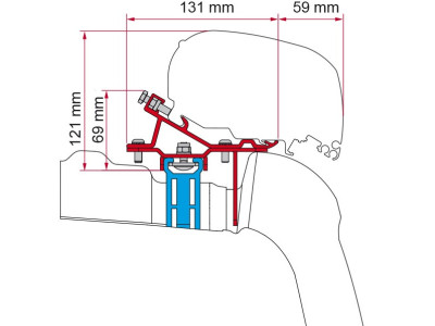 FIAMMA F80 VW CRAFTER / TGE adapter from 2017