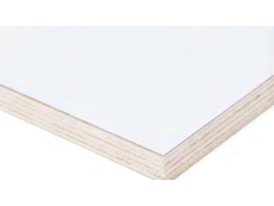 Poplar plywood board 15mm 244x122 HPL White gloss / matt