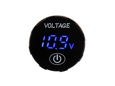 Voltmeter mit blauem LED, 5-48V mit Gewinde