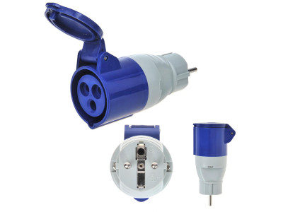 CEE to Schuko adapter