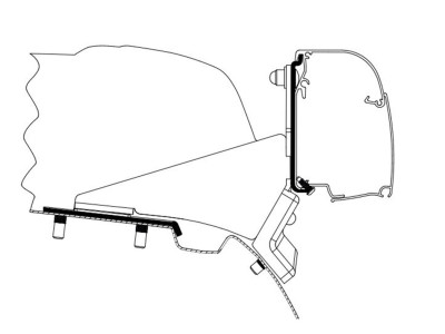 THULE 4200 adapter for V-Class with pop-up roof without rail