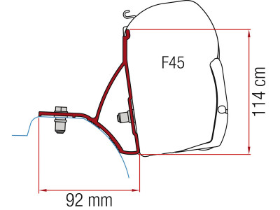 FIAMMA F45 Adapter für Trafic, X82 ab 2015