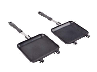 Sandwich toaster with handle for gas stove