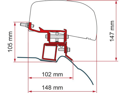 FIAMMA F40 Mercedes Class V adapter