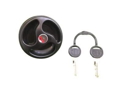 Tap de bocana d'aigua amb clau (negre)