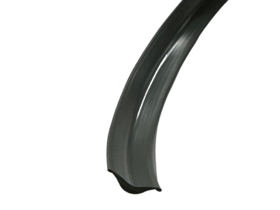 Dunkelgraues Schraubabdeckprofil 12 mm breit