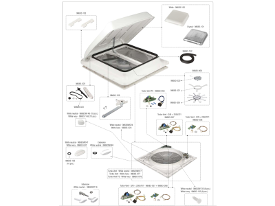 Lanterneau 40x40 FIAMMA Turbo-Vent B-STOCK