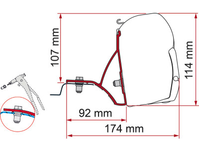 FIAMMA F45 adapters for Renault Trafic X82 (2015...)