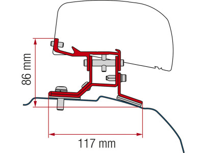 FIAMMA F40 Ford Custom L1 adaptador