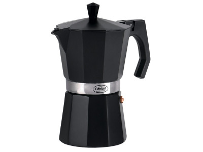 Cafetera Italiana CAMP4, Color negro para 6 tazas