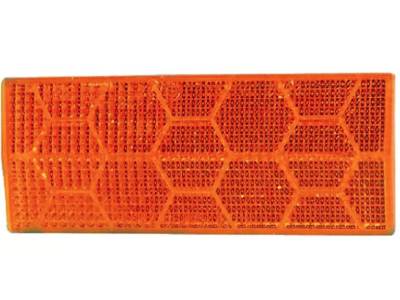 Orangefarbener rechteckiger selbstklebender Katzenaugenreflektor 110X44mm