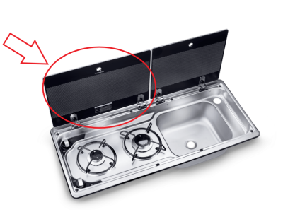 Tapa cristal izquierda DOMETIC para cocina MO9722R