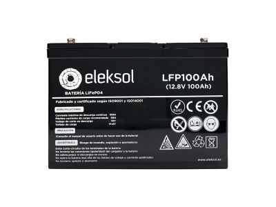 ELEKSOL 100Ah Lithiumbatterie mit BMS/Bluetooth