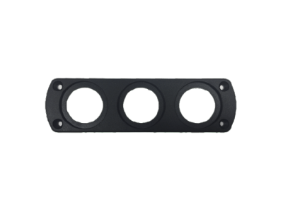 Triple frame for round recessed sockets