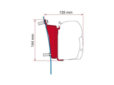 Ford Transit V363 (2014-...) H3 L3/L4-Adapter FIAMMA F45