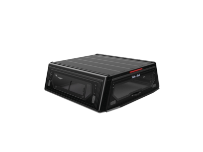 Hardtop ALU-CAB "Contour Next Generation" para Toyota Hilux Revo doble cabina a partir de 2016 - aluminio negro con ventanas laterales