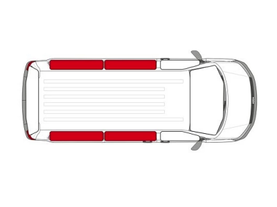 Innenraum-Wärmeisolatoren VW T5/T6 California-Multivan-Caravelle kurzes Fahrgestell (L1)