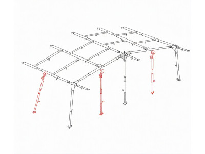 Sturmstange aus Stahl 1,65-2,6m