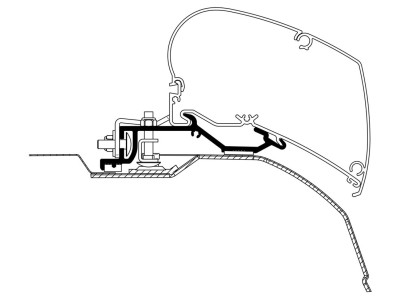 Adaptateur THULE 6300 pour Ducato H2 / L3-L4