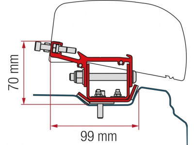 FIAMMA F40 Adapter für Trafic X82 L2