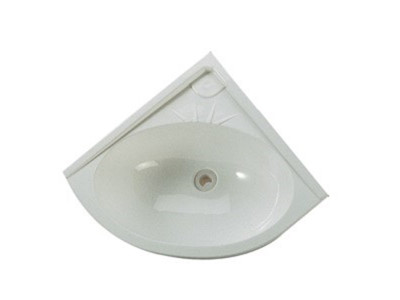 White corner sink 33,5x33,5x15cm