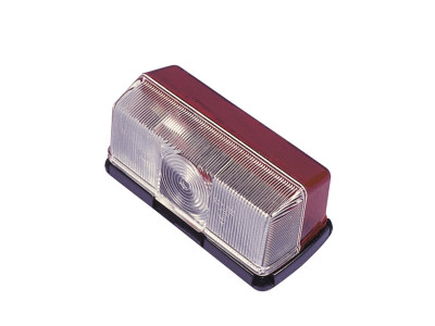 Luz de gálibo con base roja/blanca 92 × 43 × 37 mm