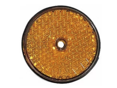 Orangefarbener runder anschraubbarer Katzenaugenreflektor