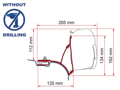 FIAMMA F45 VW T5/T6/T6.1 Transporter/ Caravelle/ Multivan adapter