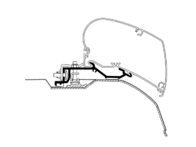Adaptateur THULE 6300 pour Ducato H2 / L1-L2
