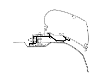 Adaptateur THULE 6300 Low profile Ducato/Boxer/Jumper H2/L1-L2 après 2007