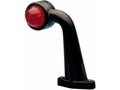 HELLA red/white marker light with rubber arm