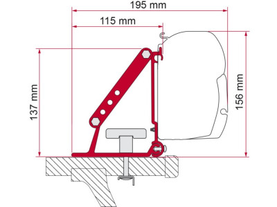 Adaptador Fiamma F35 / F45 para barras de techo