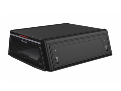 Hardtop ALU-CAB "Contour Next Generation" para Ford Ranger T6 doble cabina de 2012 a 2022 - aluminio negro sin ventanas laterales