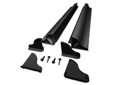 Solar panel aluminum spoiler profile set - up to 550 mm, black, 2 units